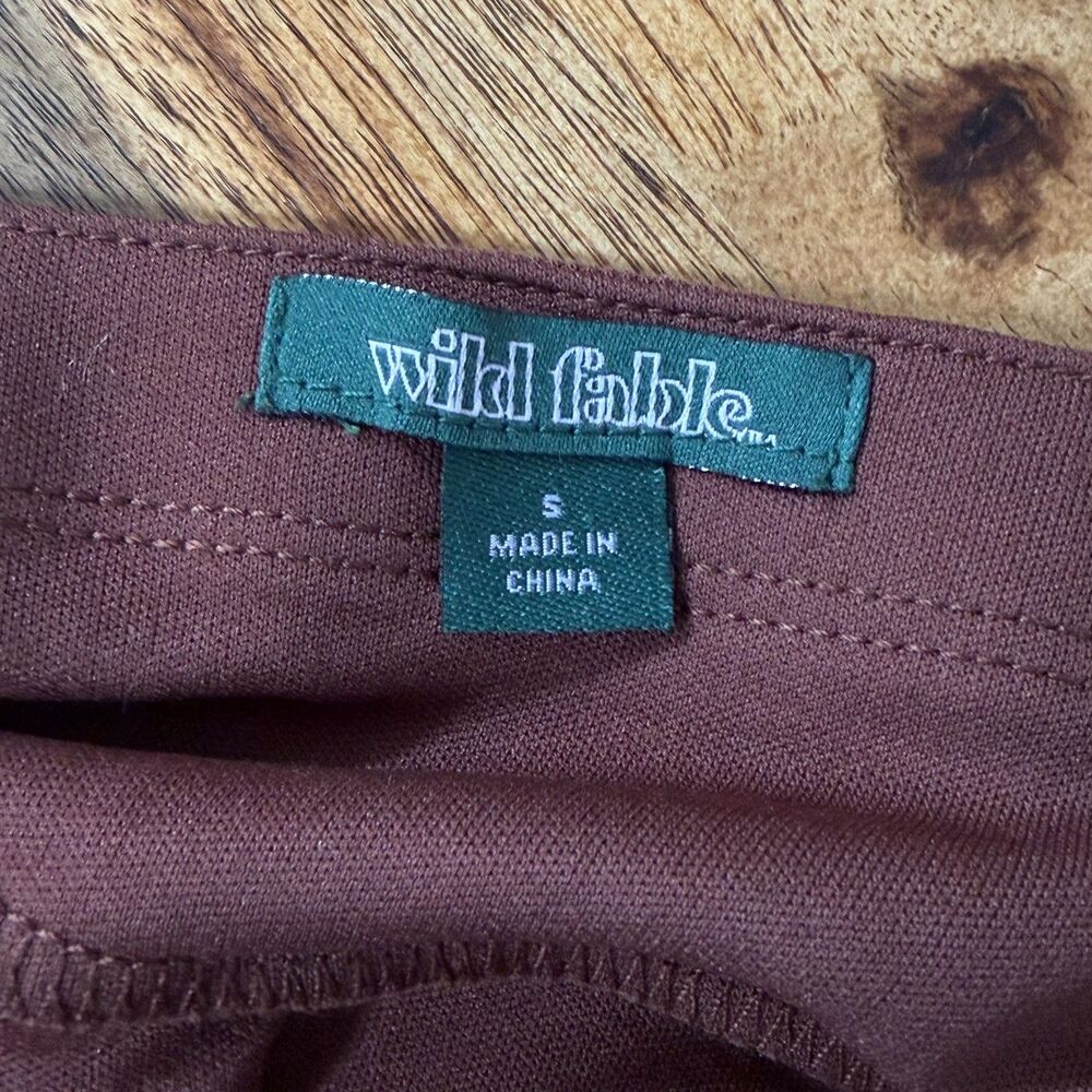 Wild Fable Brown Maxi Dress Womens Small S High Slit Y2K Style Ribbed Knit - Picture 13 of 16